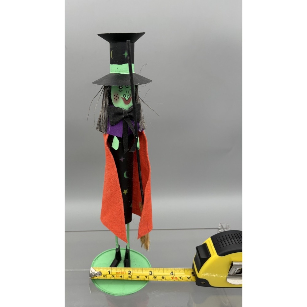 Vintage Witch Candle Stick Holder Halloween Handmade 11" RARE‎ Unique Decor - Picture 8 of 16